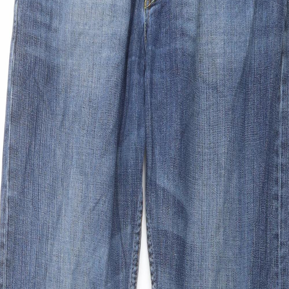 Tommy Hilfiger Mens Blue Cotton Straight Jeans Size 32 in L34 in Regular Button
