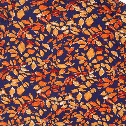 EWM Womens Multicoloured Roll Neck Geometric Polyester Pullover Jumper Size 18 - Size 18-20 Leaf Print