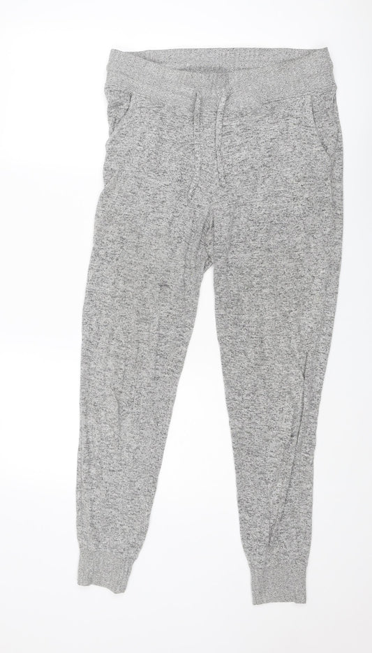 Crivit Womens Grey Viscose Jogger Trousers Size M L28 in Regular Drawstring