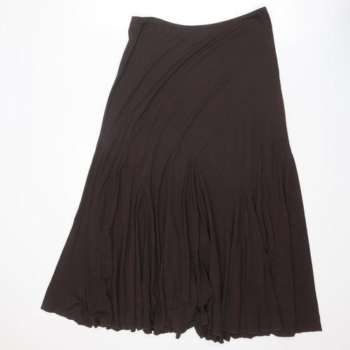 Per Una Womens Brown Viscose Swing Skirt Size 12