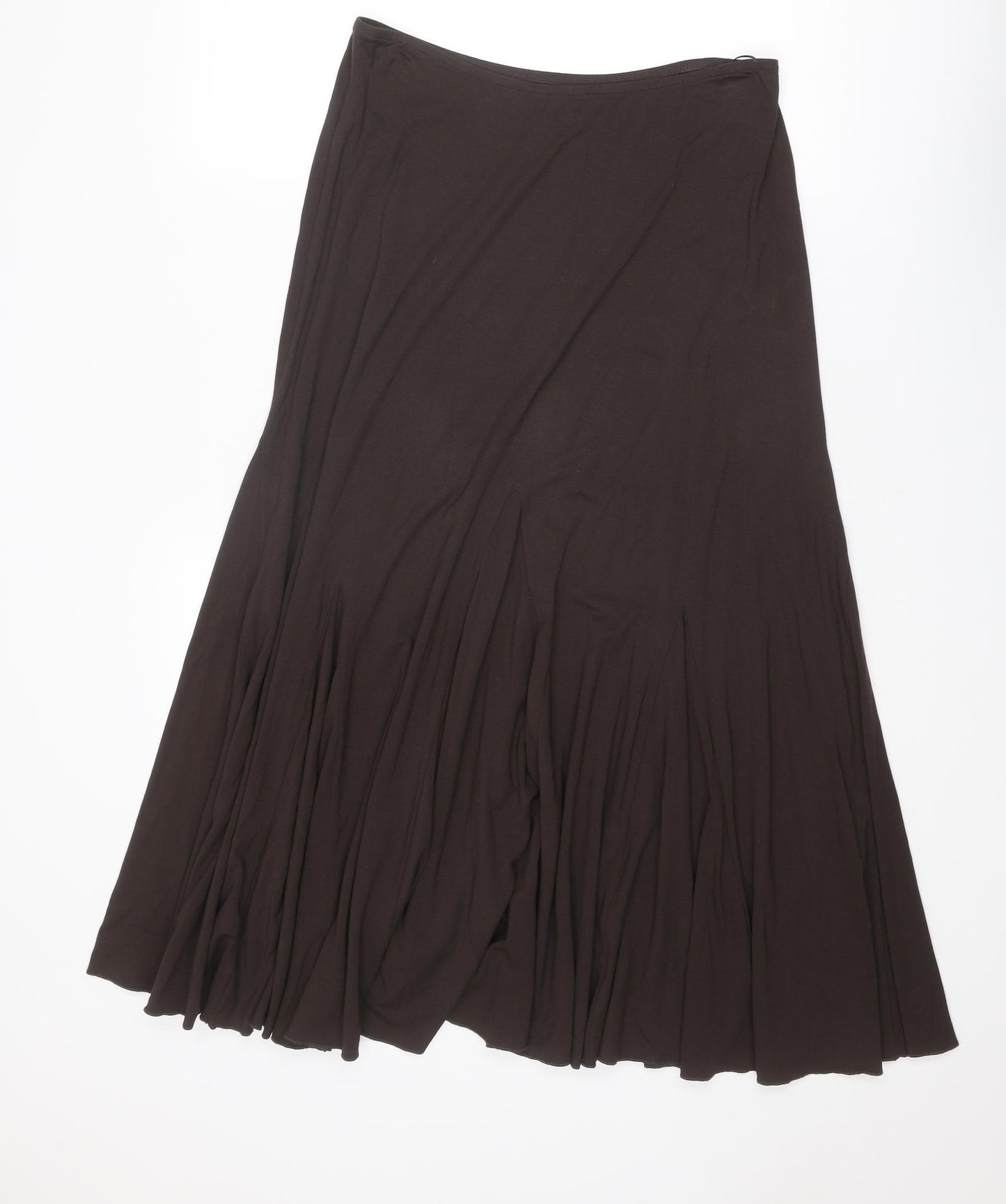 Per Una Womens Brown Viscose Swing Skirt Size 12