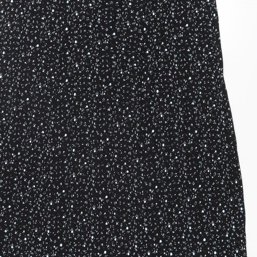Evans Womens Black Floral Viscose Maxi Skirt Size 20
