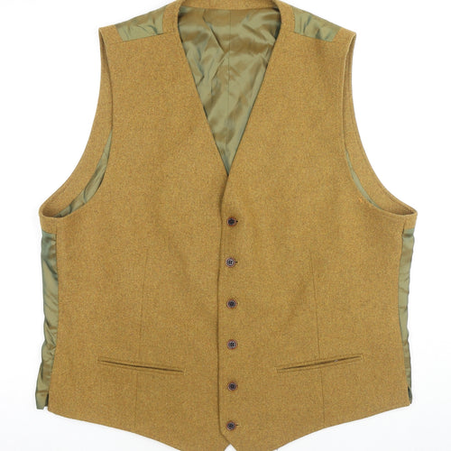 Brook Taverner Mens Brown Wool Jacket Suit Waistcoat Size 44 Regular
