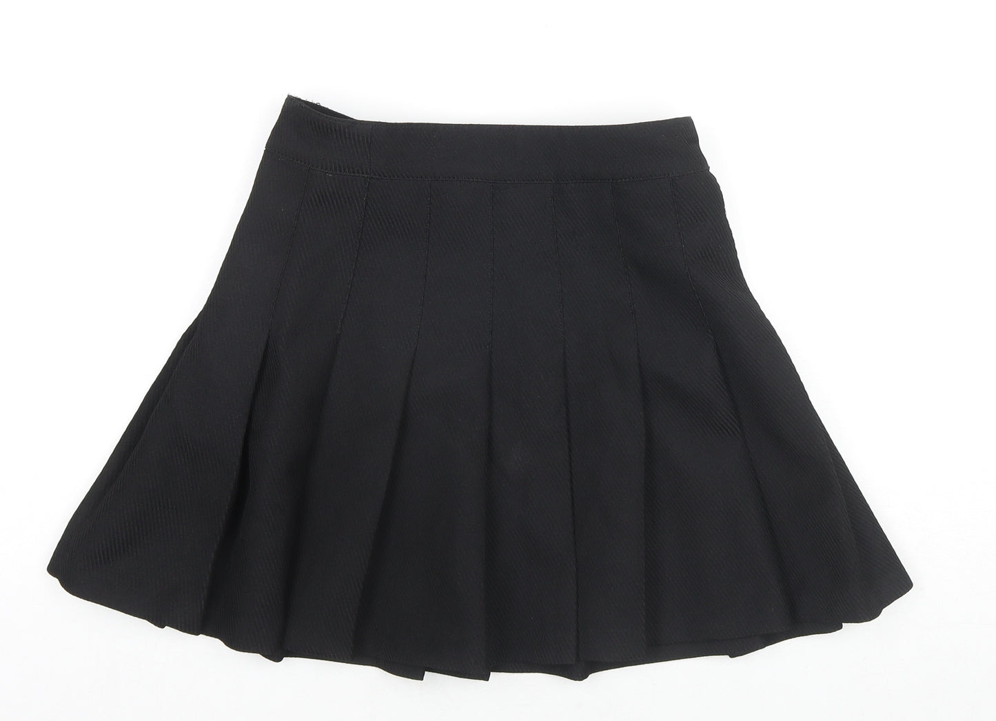 Divided by H&M Womens Black Polyester Pleated Skirt Size 6 Zip