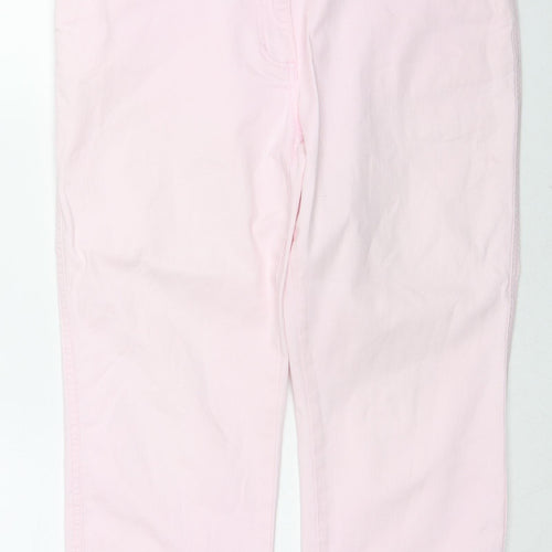 TU Womens Pink Cotton Cropped Jeans Size 12 L20 in Regular Zip