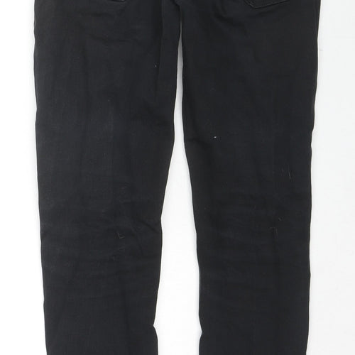 NEXT Mens Black Cotton Straight Jeans Size 28 in L27 in Regular Zip