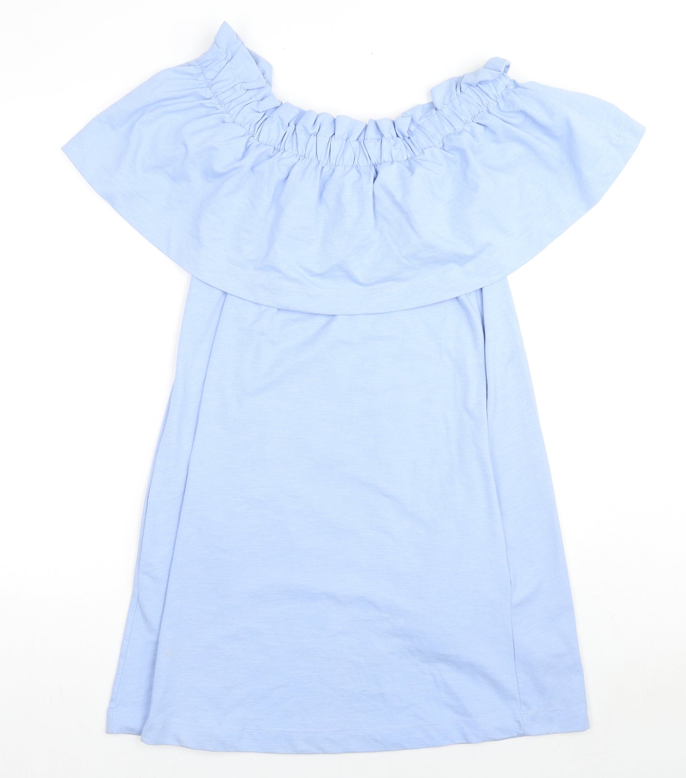H&M Womens Blue Cotton A-Line Size M Boat Neck Pullover