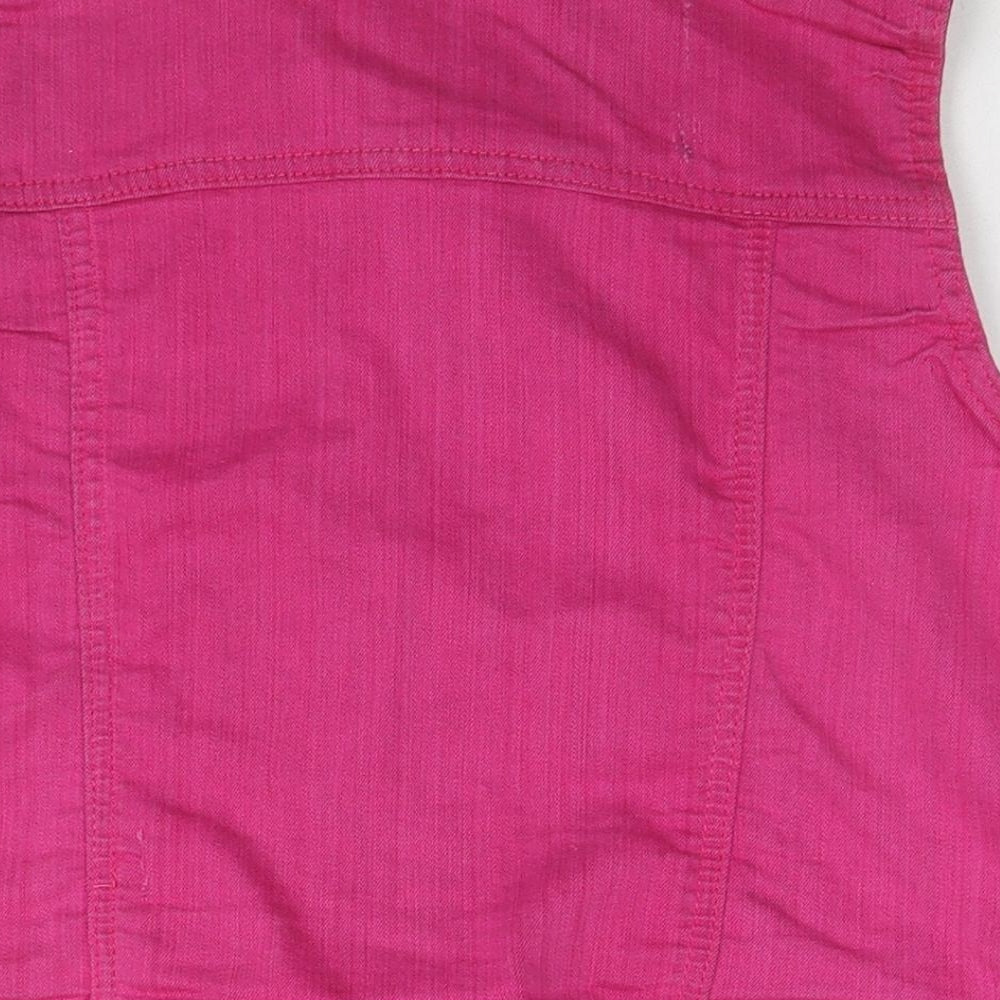 Simply Be Womens Pink Gilet Jacket Size 14 Button