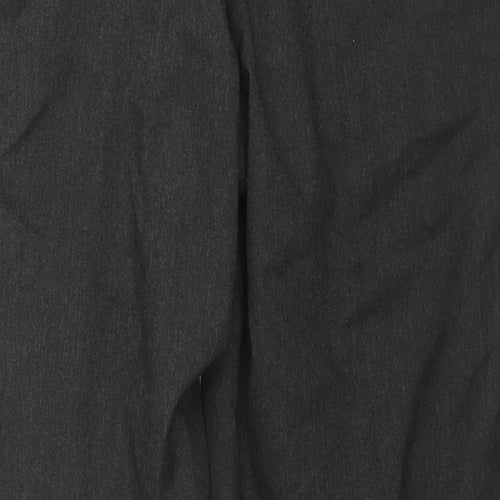 Burton Mens Grey Polyester Trousers Size 38 in L28 in Regular Zip
