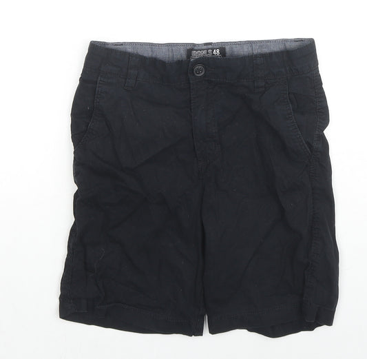 H&M Boys Black Cotton Chino Shorts Size 9-10 Years L6 in Regular Zip