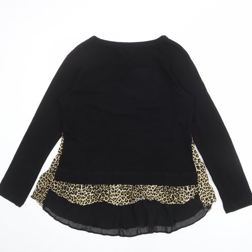 Karen Kane Womens Black Round Neck Polyester Pullover Jumper Size M