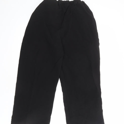Boohoo Womens Black Polyester Trousers Size 10 L20 in Regular Drawstring