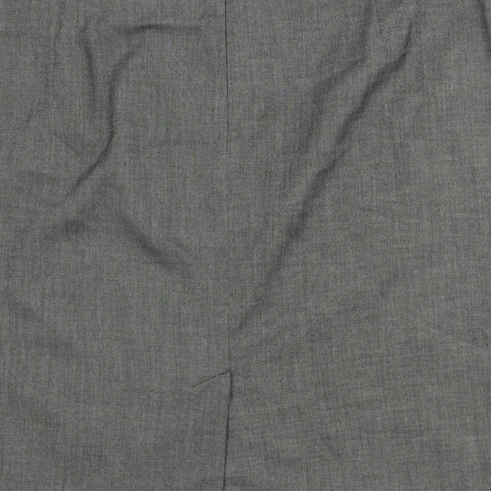Marks and Spencer Womens Grey Polyester A-Line Skirt Size 20 Zip