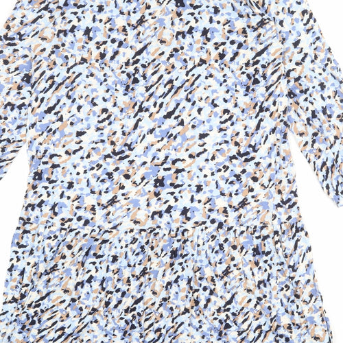 Soyaconcept Womens Multicoloured Geometric Cotton A-Line Size M Round Neck Button
