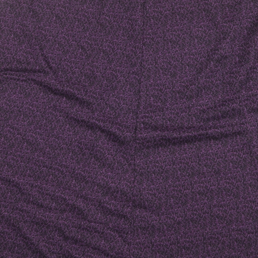 Bonmarché Womens Purple Geometric Polyester A-Line Skirt Size 16