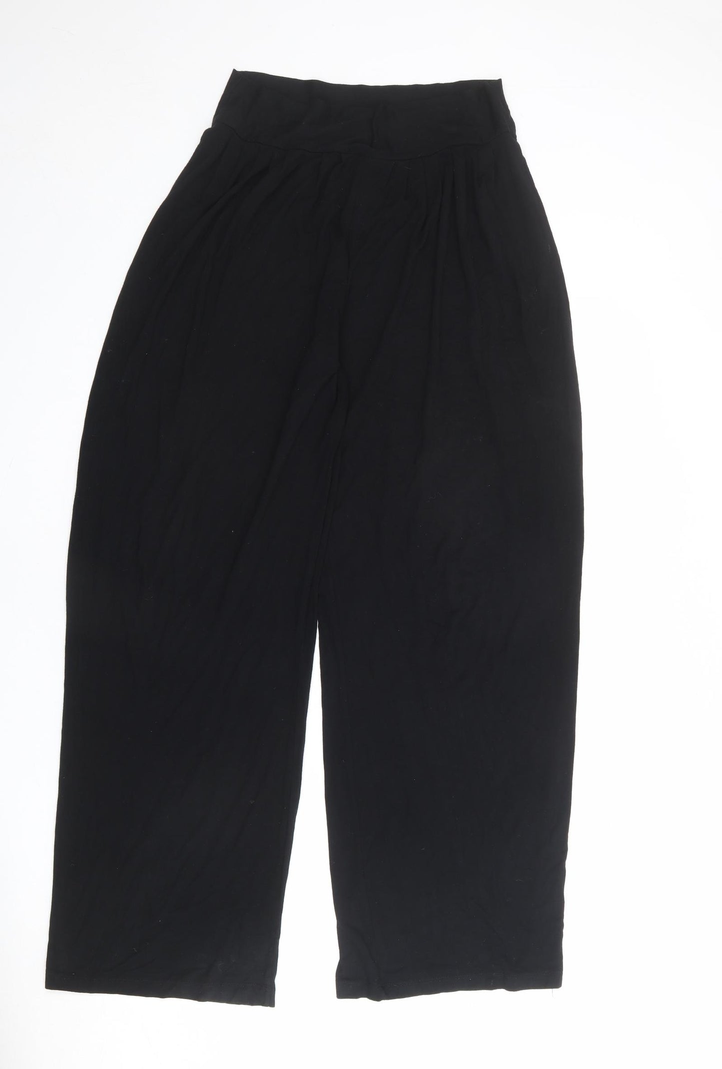 Marks and Spencer Womens Black Viscose Bloomer Trousers Size 14 L30 in Regular