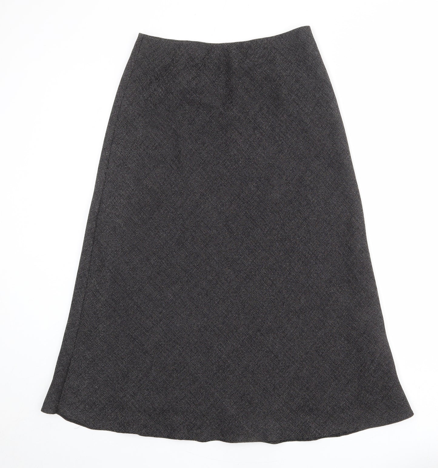 Marks and Spencer Womens Black Polyester A-Line Skirt Size 12