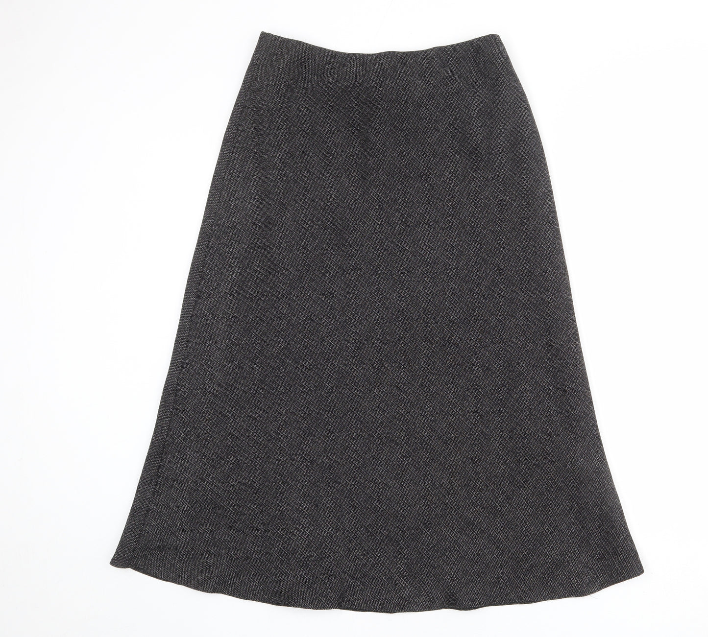 Marks and Spencer Womens Black Polyester A-Line Skirt Size 12