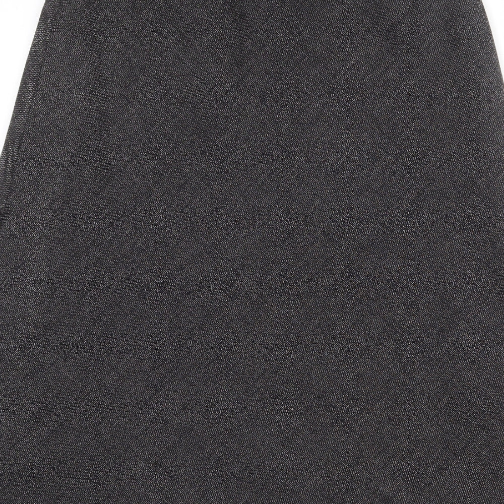 Marks and Spencer Womens Black Polyester A-Line Skirt Size 12