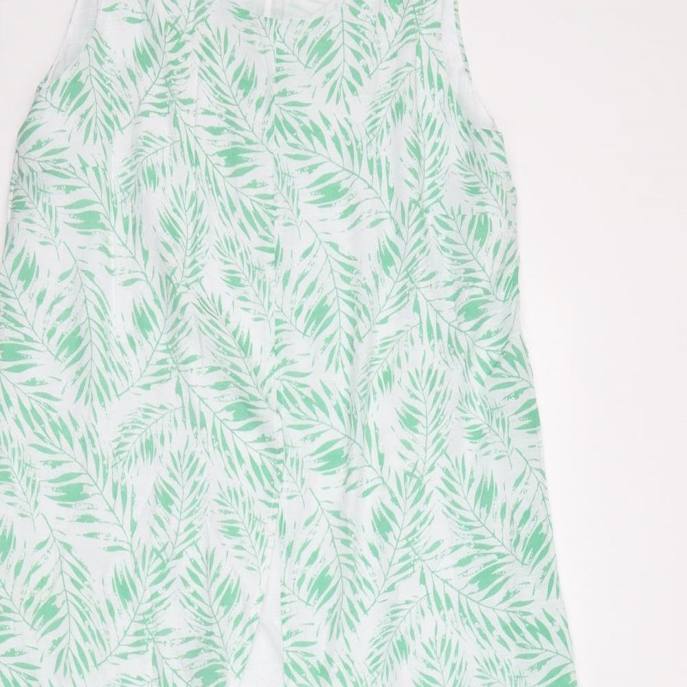 Klass Womens Green Geometric Viscose Maxi Size 14 Round Neck Pullover