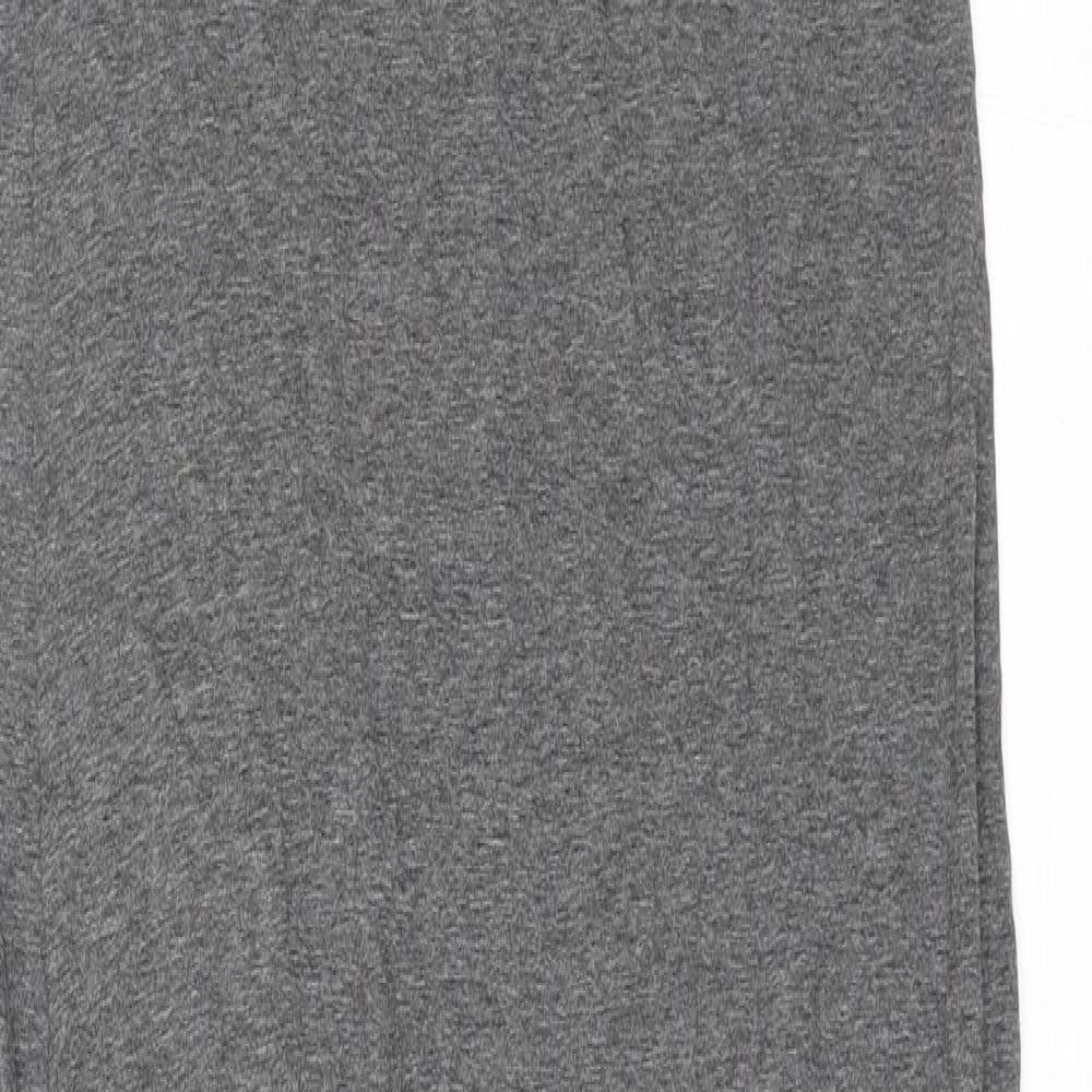 Topshop Womens Grey Trivinyl Maxi Size 12 Round Neck Pullover