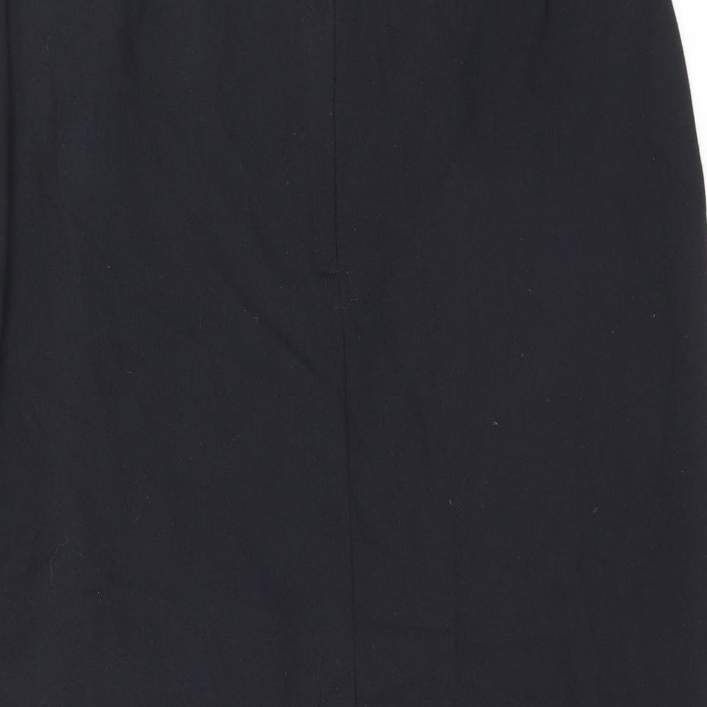 Paul Separates Womens Black Polyester A-Line Skirt Size 16 Zip