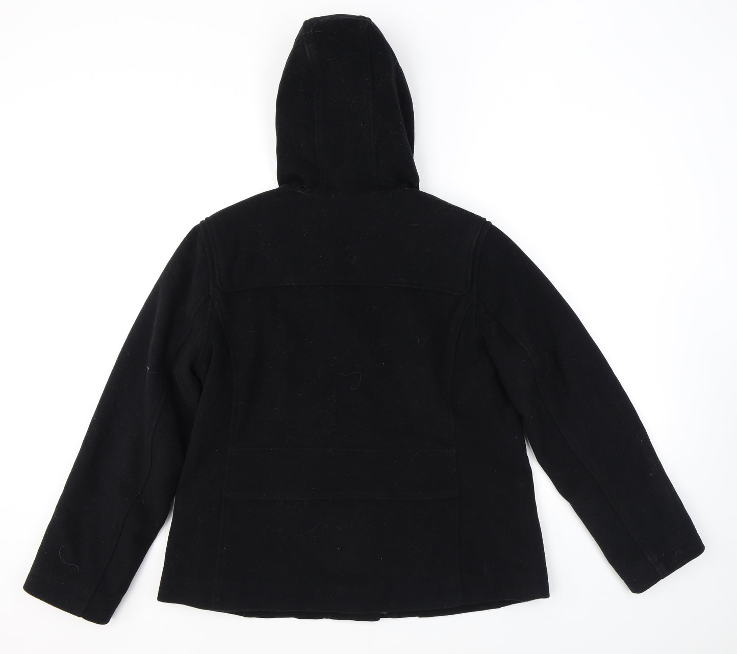 Lands' End Womens Black Pea Coat Coat Size 10 Zip
