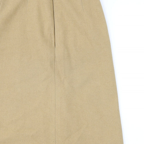Jaeger Womens Beige Wool A-Line Skirt Size 12 Zip