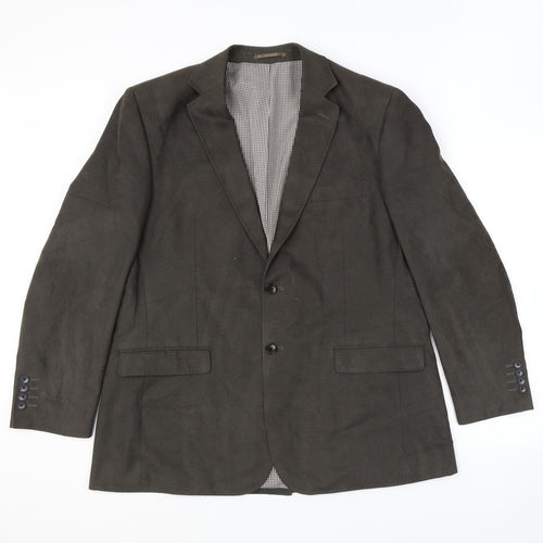 Brook Taverner Mens Grey Polyester Jacket Suit Jacket Size 44 Regular
