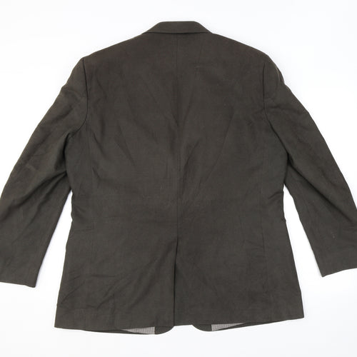 Brook Taverner Mens Grey Polyester Jacket Suit Jacket Size 44 Regular