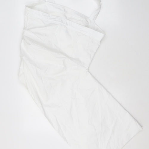 Zara Womens White 100% Cotton Basic Blouse Size XL Halter