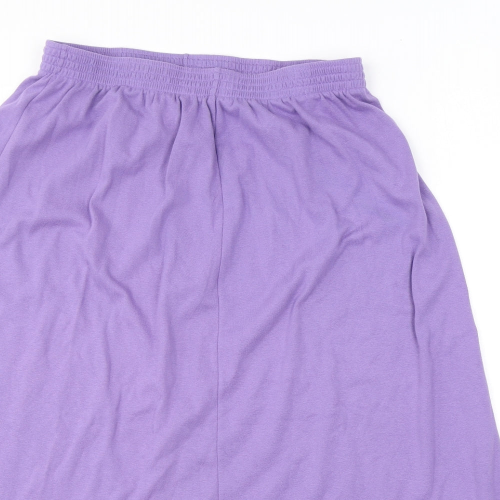 Damart Womens Purple Polyester A-Line Skirt Size 18