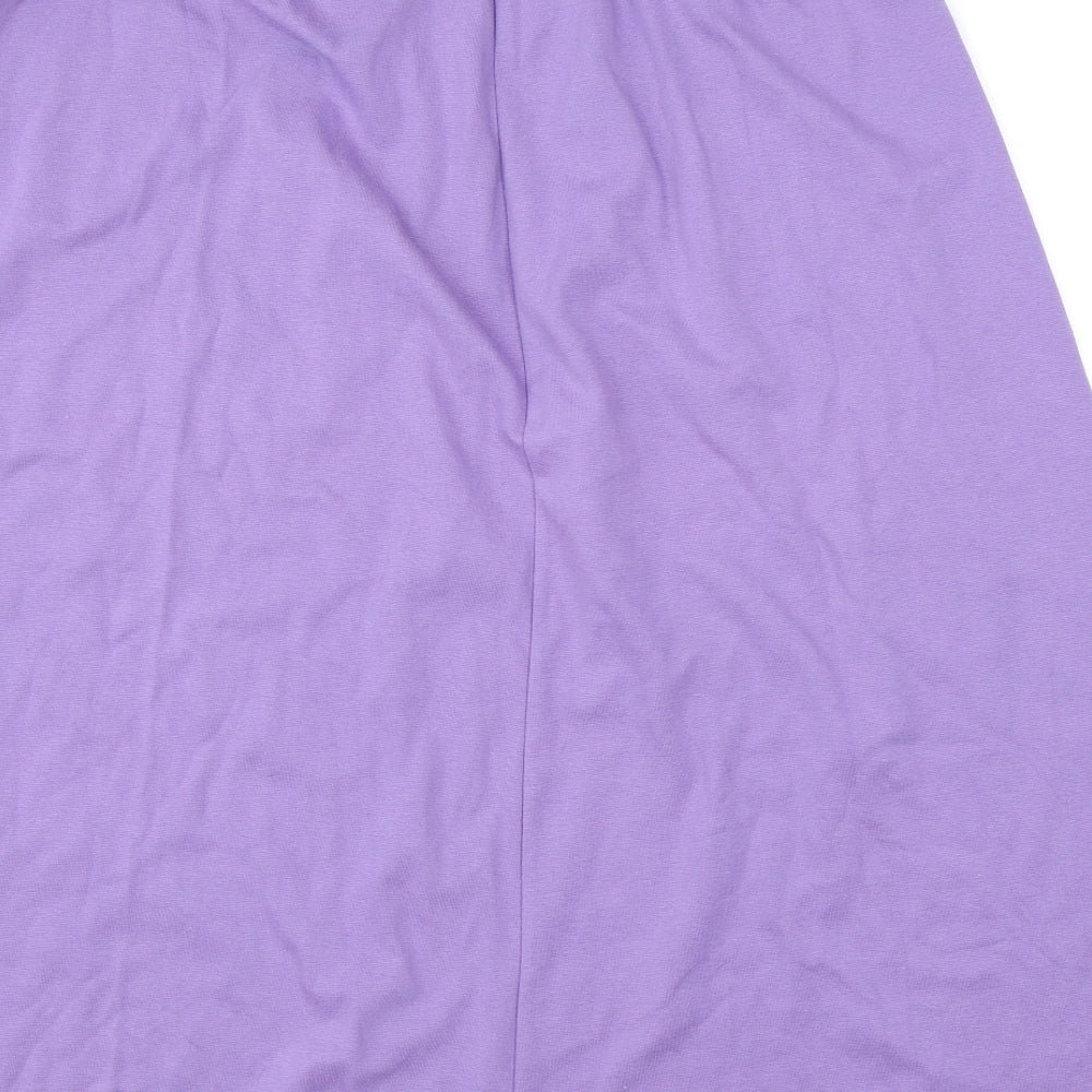 Damart Womens Purple Polyester A-Line Skirt Size 18