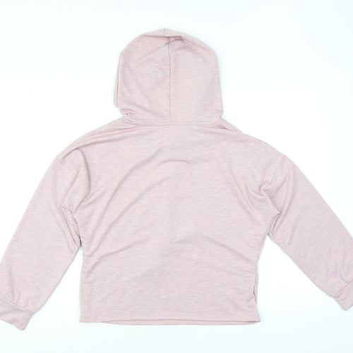 Tresics Womens Pink 100% Polyester Pullover Hoodie Size M Pullover