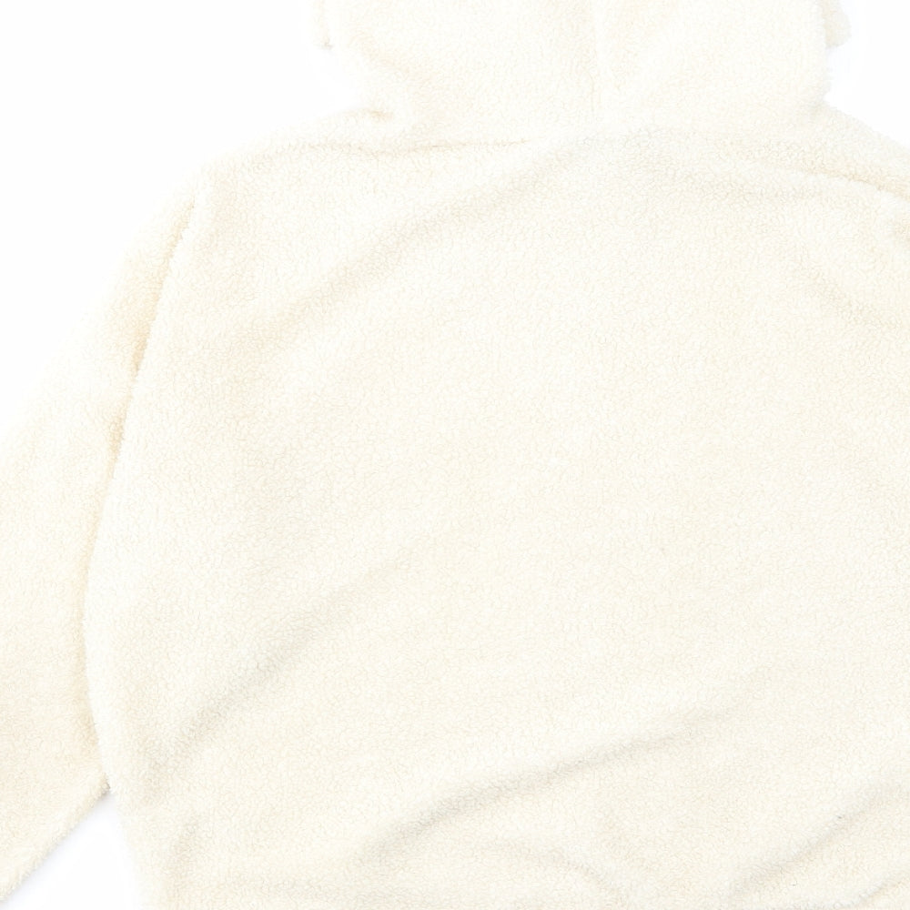 New Look Womens Beige Polyester Pullover Hoodie Size 10 Pullover