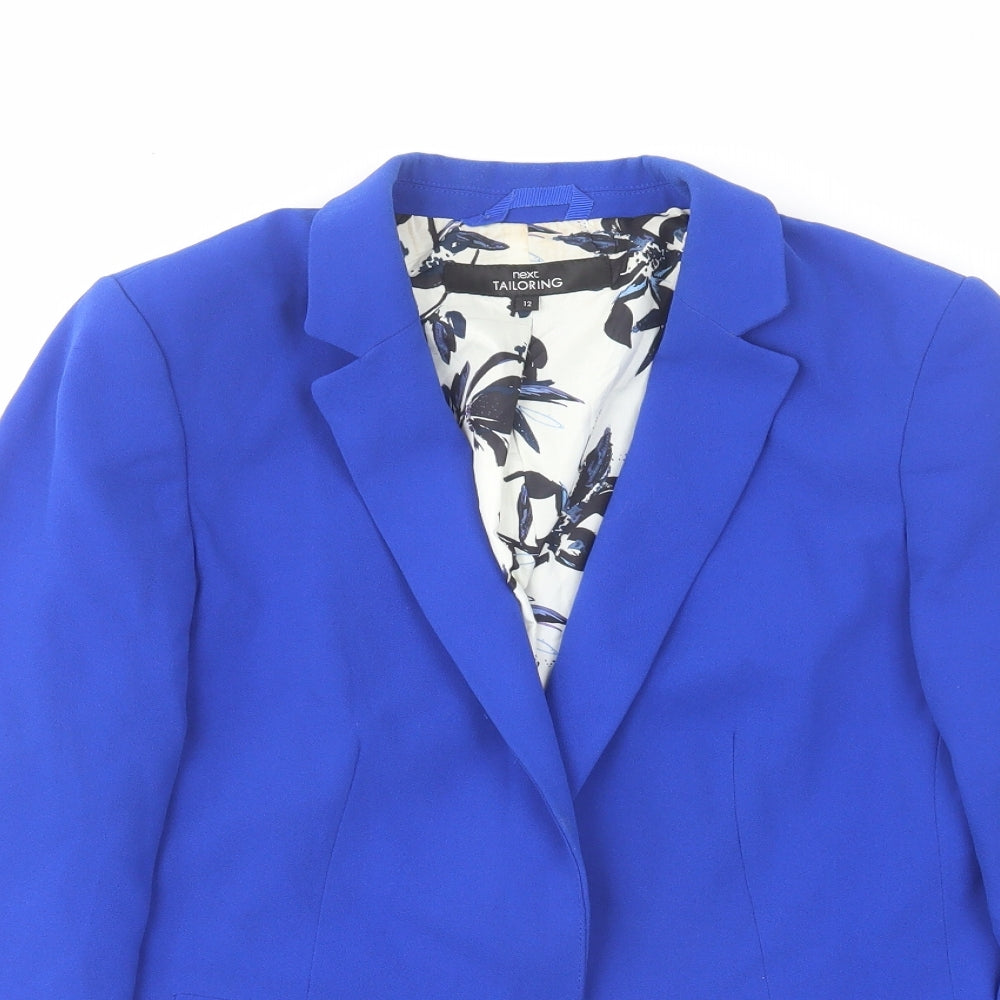 NEXT Womens Blue Polyester Jacket Blazer Size 12