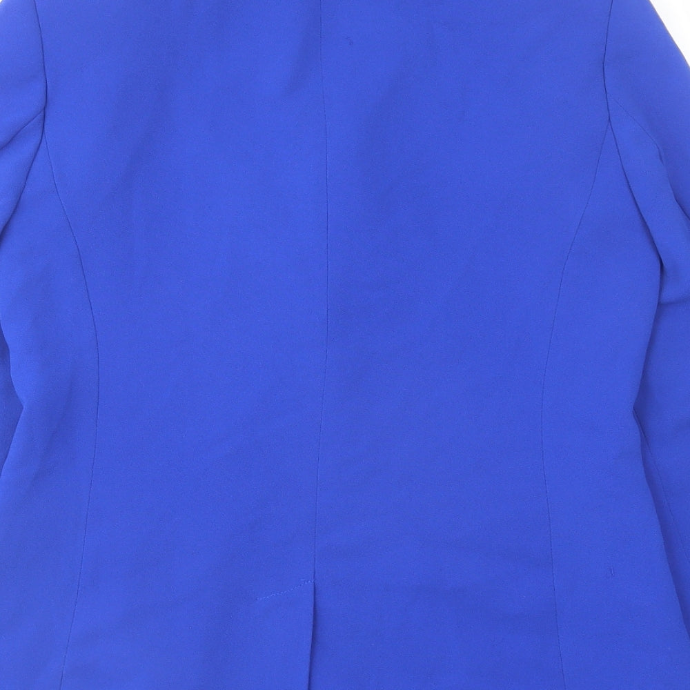 NEXT Womens Blue Polyester Jacket Blazer Size 12