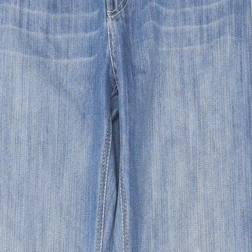 Cherokee Mens Blue Cotton Straight Jeans Size 34 in L30 in Regular Button