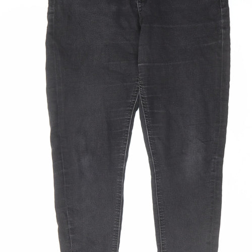 Red Herring Womens Black Cotton Skinny Jeans Size 12 L28 in Regular Zip
