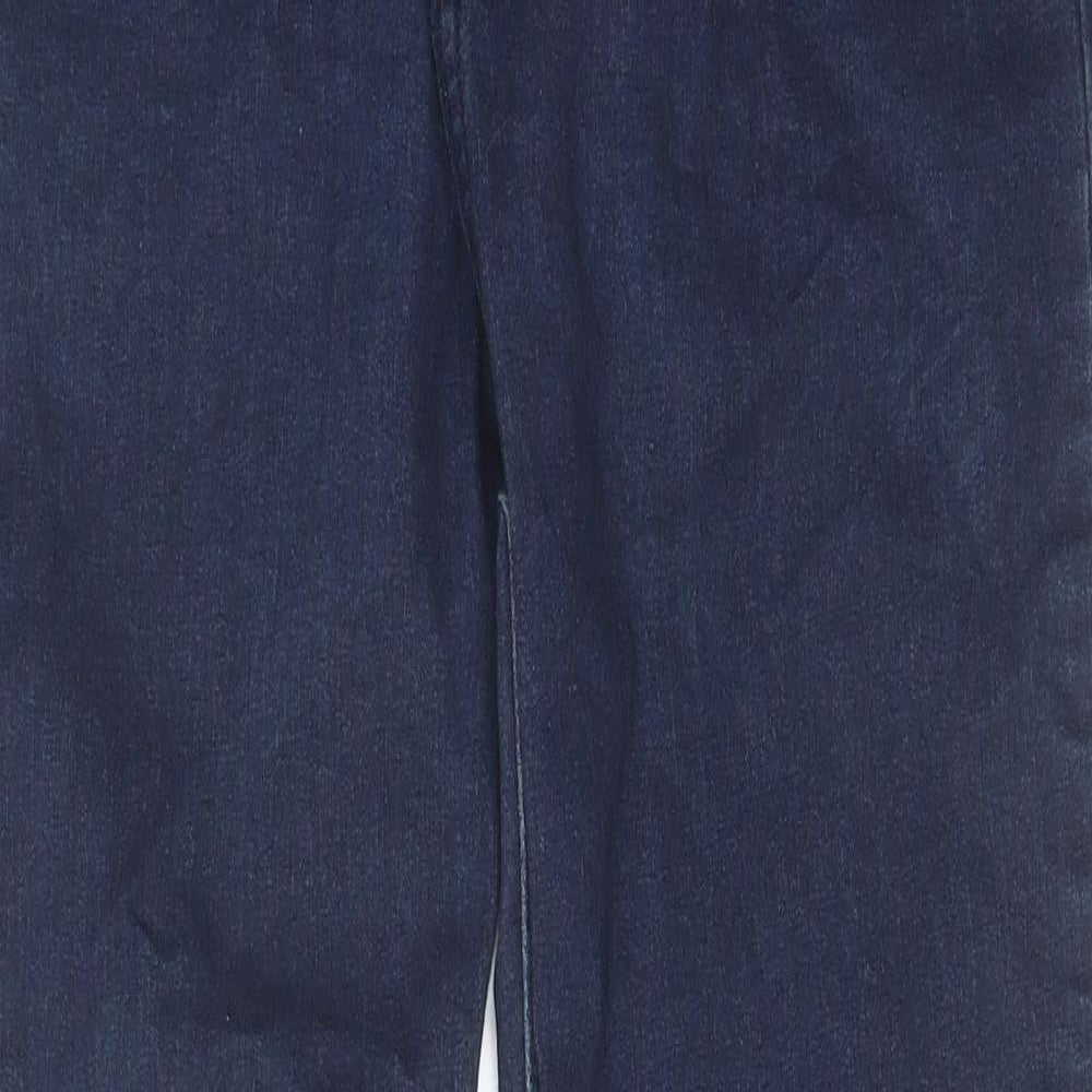 Misspap Womens Blue Cotton Skinny Jeans Size 12 L29 in Regular Zip