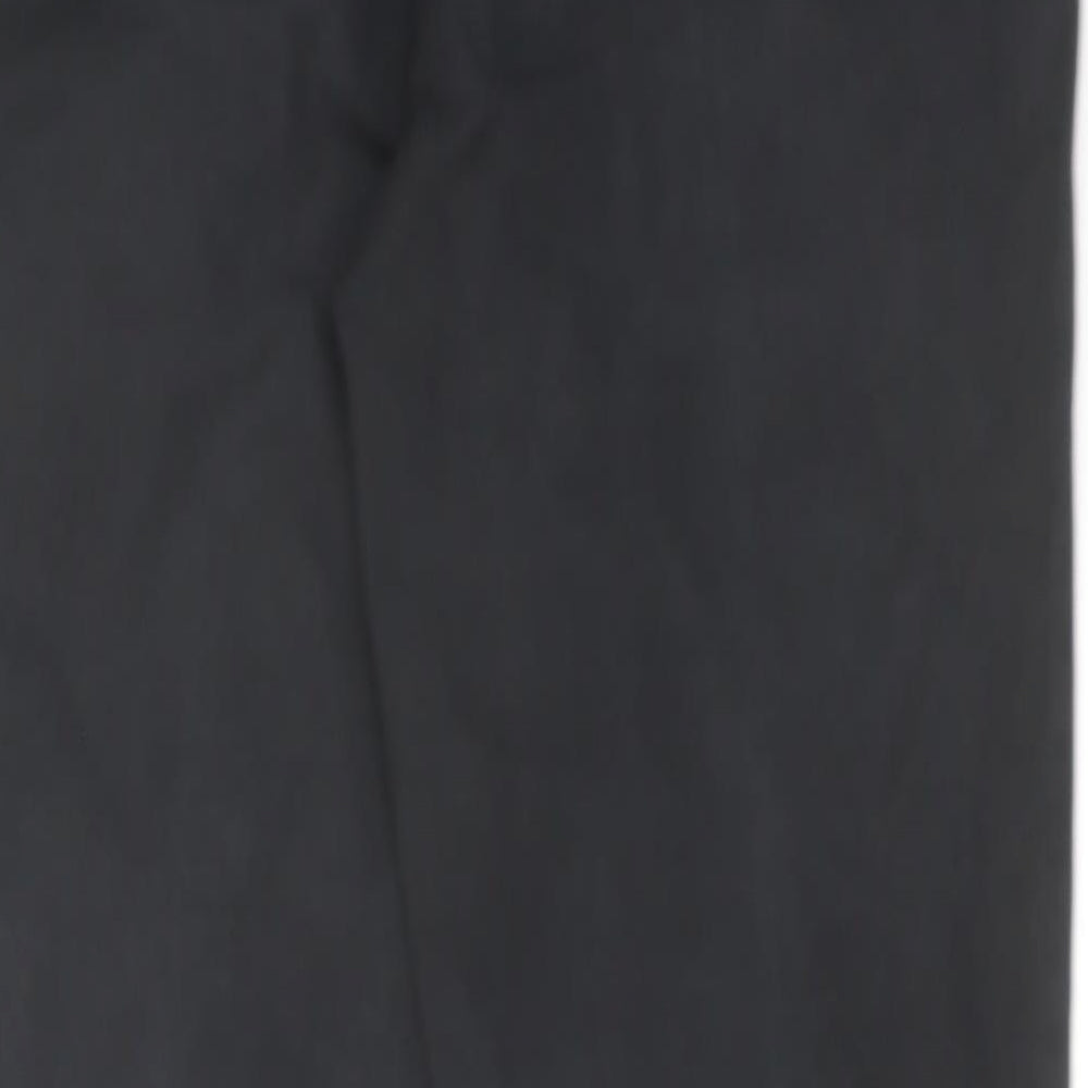 Boden Womens Black Cotton Trousers Size 12 L27.5 in Regular Hook & Eye