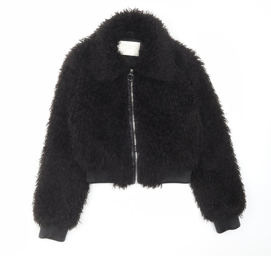 Zara Womens Black Jacket Size XS Zip