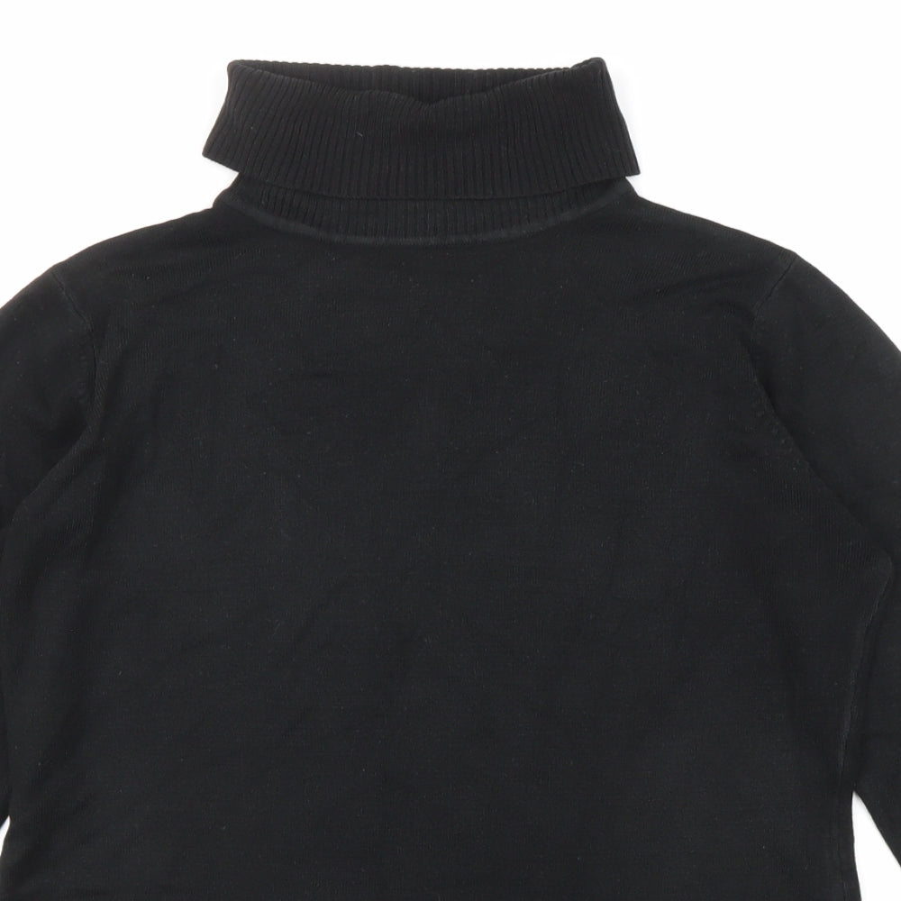 NEXT Womens Black Roll Neck Acrylic Pullover Jumper Size 14