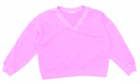 Boutique Womens Pink Cotton Pullover Sweatshirt Size S Pullover