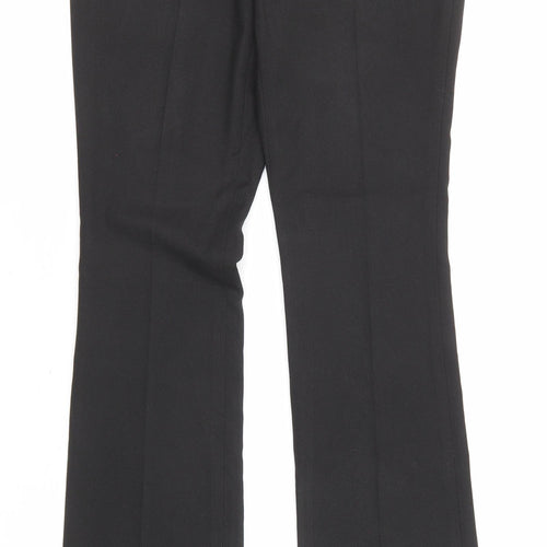 NEXT Womens Black Polyester Dress Pants Trousers Size 8 L34 in Regular Zip