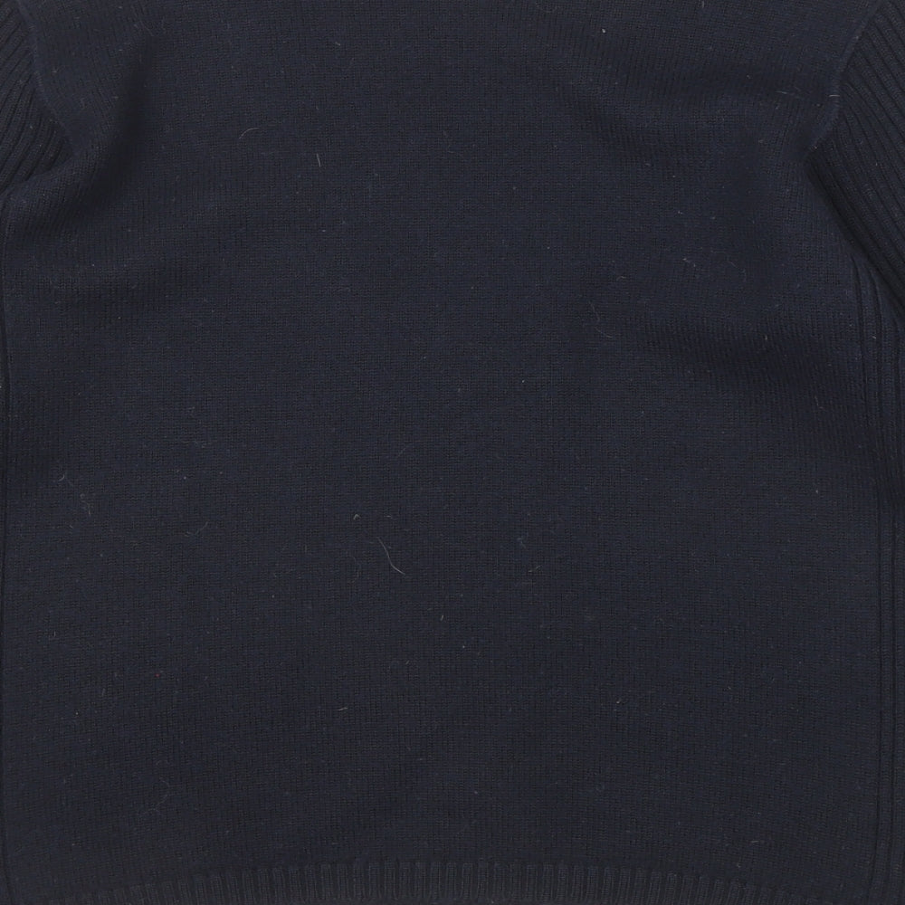 Armani Jeans Womens Blue Round Neck Wool Pullover Jumper Size XL