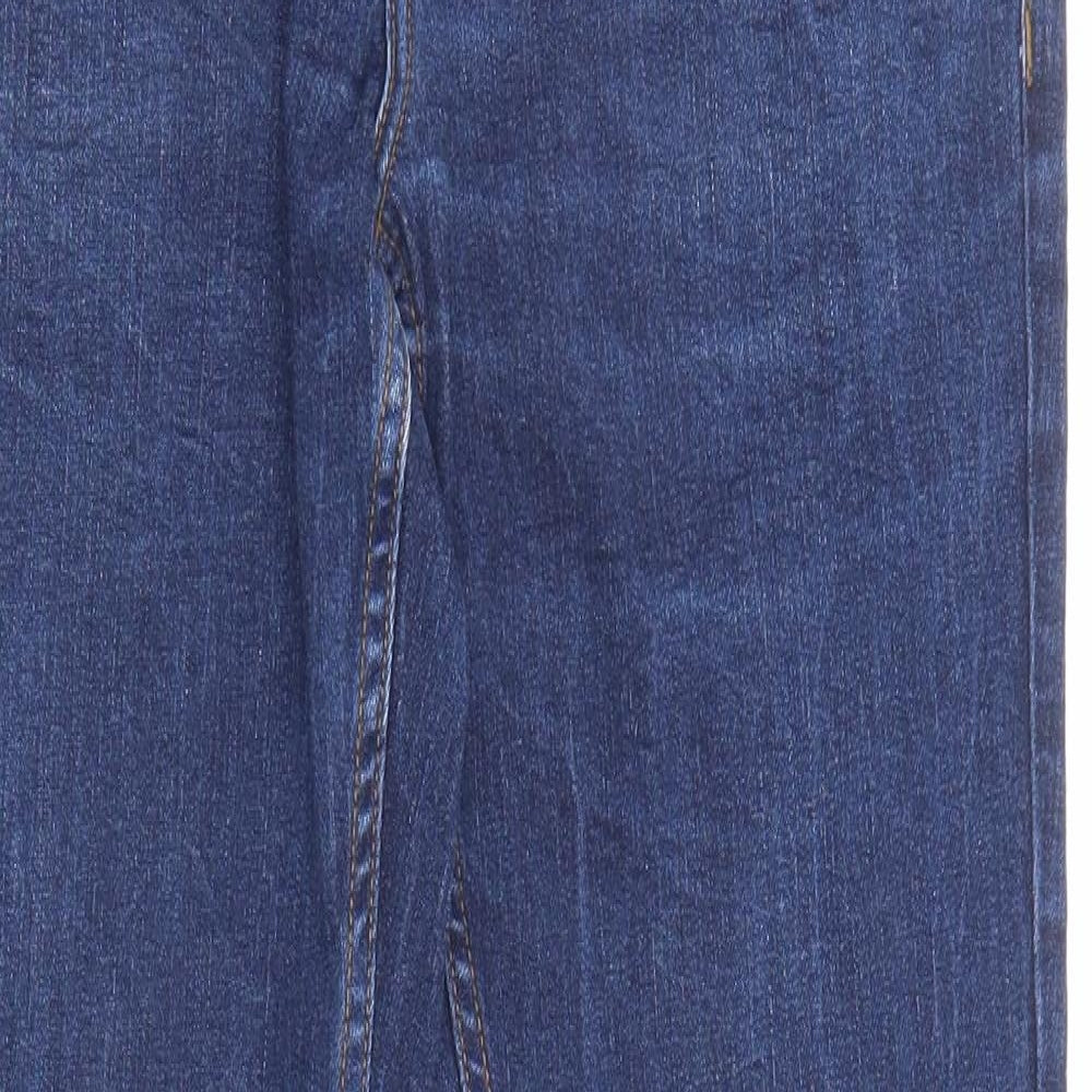 Farah Mens Blue Cotton Straight Jeans Size 34 in L32 in Regular Zip