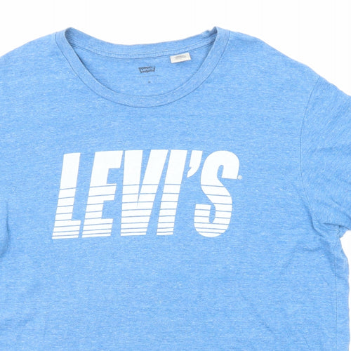 Levi's Mens Blue Cotton T-Shirt Size M Crew Neck