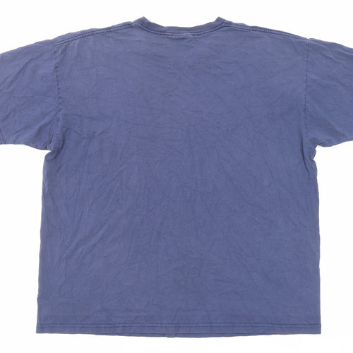 Ventura Mens Blue Cotton T-Shirt Size 2XL Crew Neck