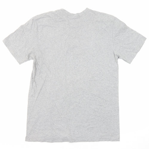 Nike Mens Grey Cotton T-Shirt Size M Crew Neck - Hoop Heroes